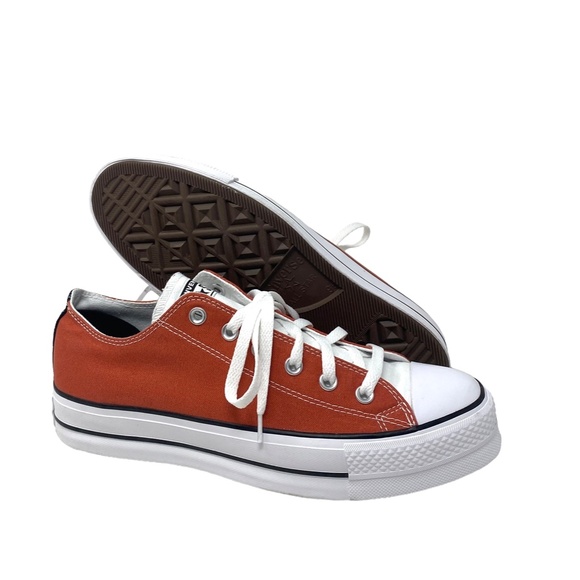 Converse Chuck Lift Platform Men's Shoes White Orange Canvas Custom 171210C-WOB - Picture 7 of 10